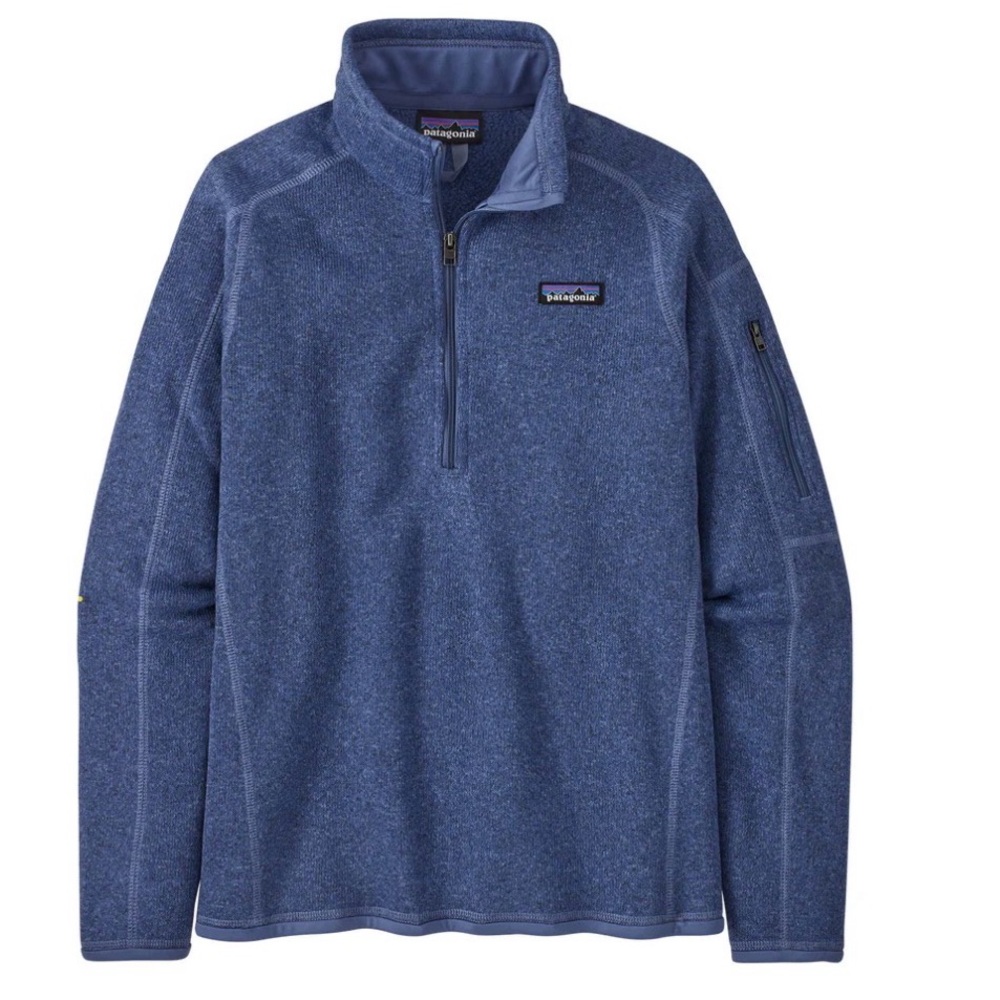 Patagonia Blue Heather Quarter-Zip Turtleneck Fleece